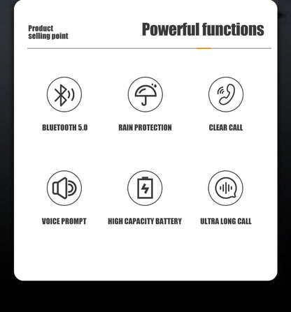 Bluetooth 5.0 motorcycle bluetooth helmet headset wireless earbuds with rain protection noise reduction moto earphone