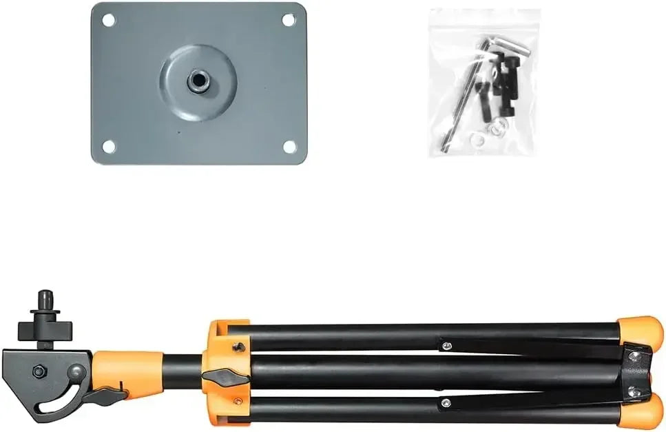 Black and orange adjustable tripod mounting stand with plate for percussion instruments electronic drum sample pad roland