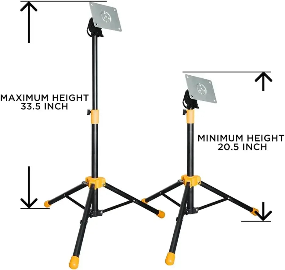 Black and yellow adjustable mounting stand for percussion instruments electronic drum sample pad roland with tripod base