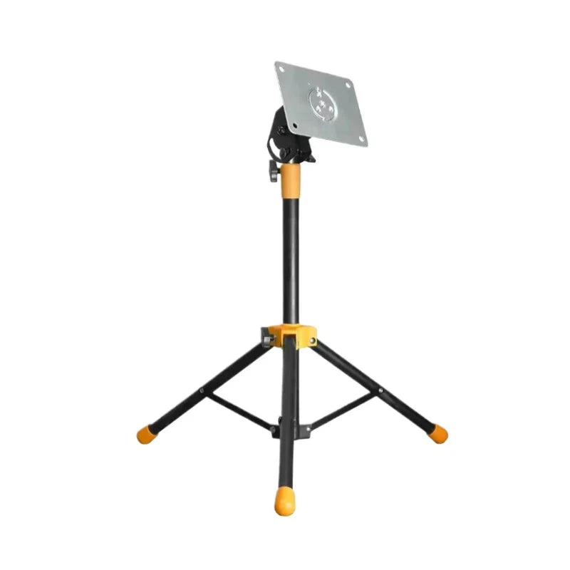 Black and yellow adjustable tripod mounting stand with silver plate for percussion instruments electronic sample pad Roland