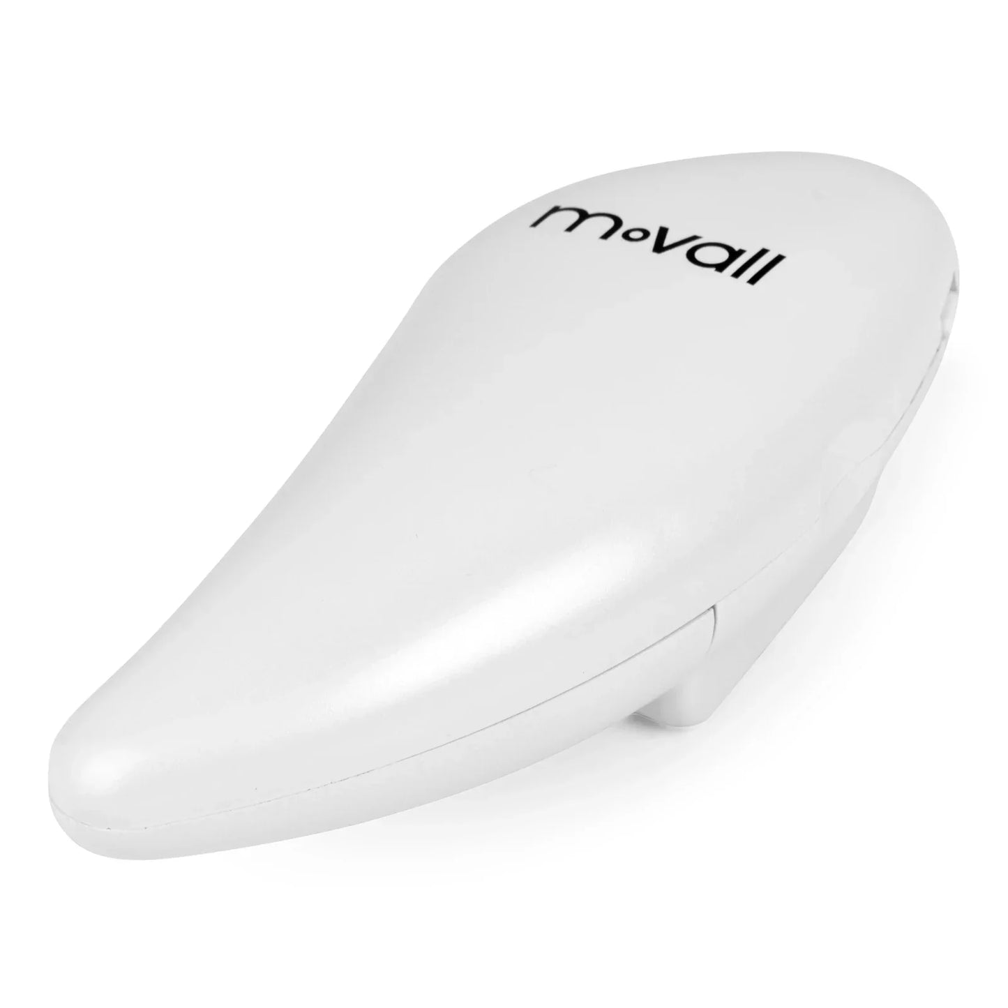 White plastic handheld infinite sustainer guitar can opener with ergonomic design and mvall branding for sustain delay pedal