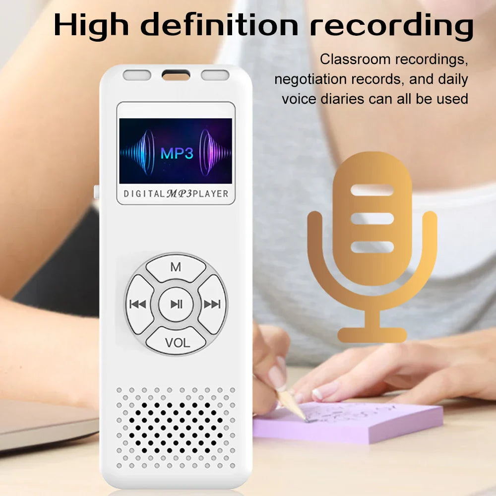 White portable sports walkman mp3 player with small screen and control buttons featuring hifi lossless stereo music