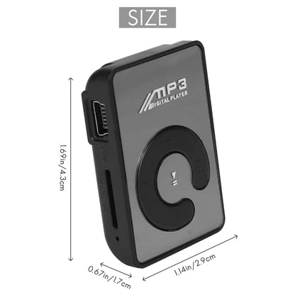 Compact black and gray mp3 player mini with circular dial supports recording fm radio and micro e-books for outdoor sports walkman