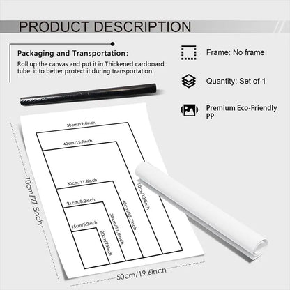 White rolled-up canvas hip hop poster of The Weeknd with size and packaging details for bar home decor and living room