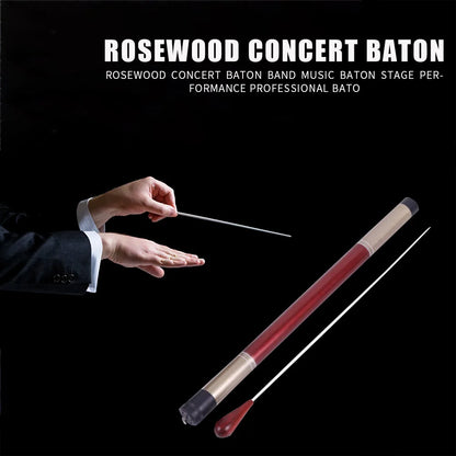Rosewood concert baton with polished red and gold finish for music wand orchestra and concert conducting rosewood use
