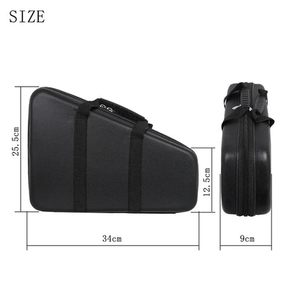 Black durable hard-shell case with reinforced straps and zipper closure for early education knock piano xylophone funny toys gifts