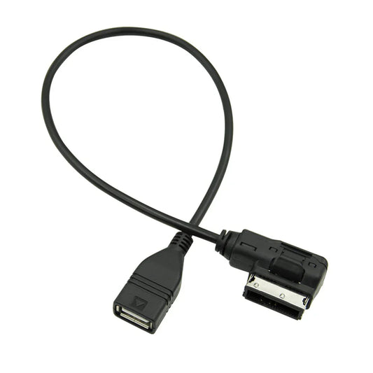 Black music interface ami cable adapter usb with standard usb and audi 30-pin connector for ami mmi aux use