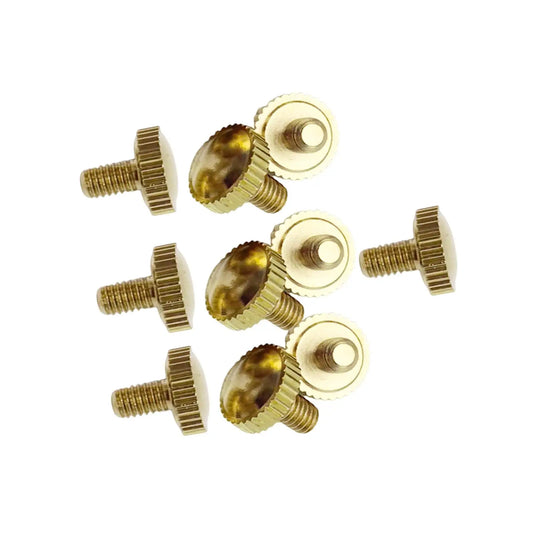 Gold-colored brass music stand screws hardware copper with textured ridged heads for guitar music stands repair parts