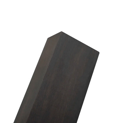 Dark brown rectangular ebony diy musical instrument handle with smooth matte finish and visible wood grain texture craft material diy