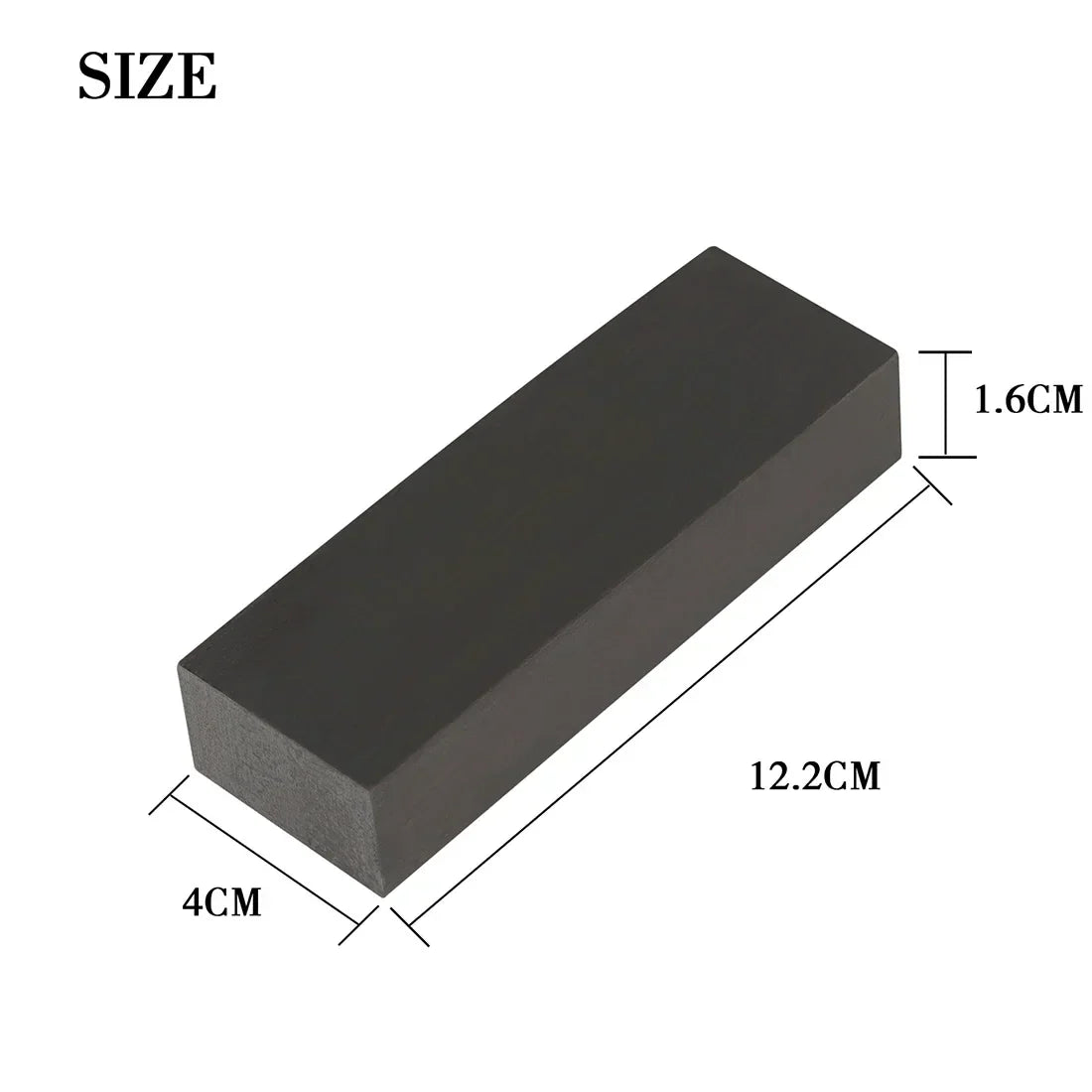 Dark gray whetstone 12.2cm by 4cm by 1.6cm with smooth surface for sharpening in ebony diy musical instrument handle craft material diy