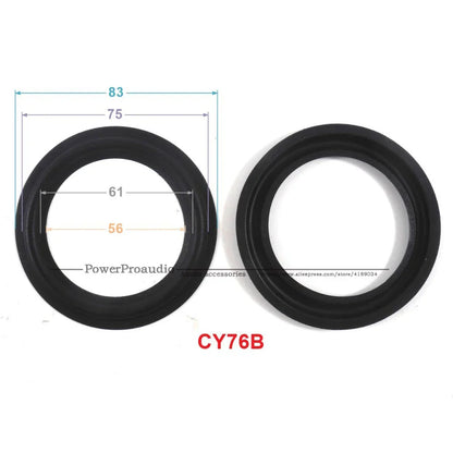 Black rubber speaker surround ring model cy76b for 3.5 inch woofer repairable parts from beat music store