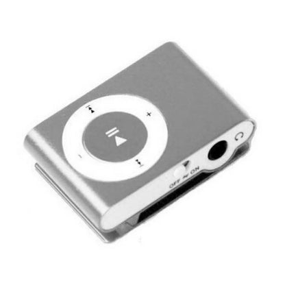 Silver mini mp3 player with circular control pad and clip support tf card stylish design fashionable portable USB player