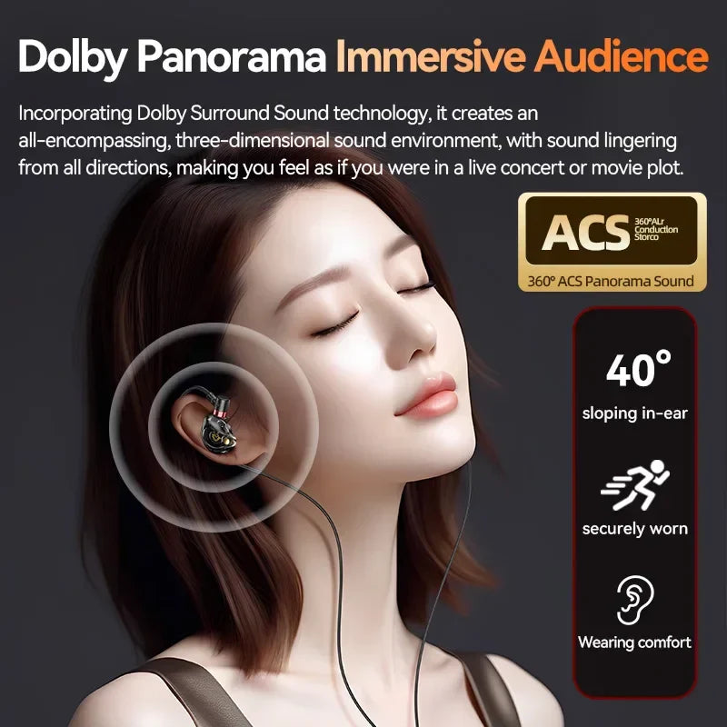 In-ear earbuds headphones sports with sleek metallic finish black cable for surround sound gaming 3.5mm wired use