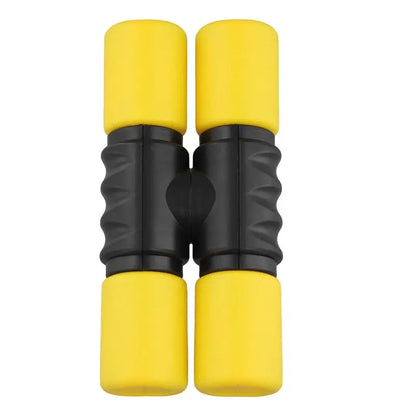 Yellow and black plastic binoculars with textured grip sections featuring 1px solid black accents for studio band drummers accompaniment
