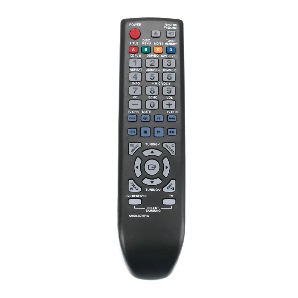 Black plastic samsung home theater remote control fit for ht-d330k ht-d355k ht-d353hk with red power button and color keys