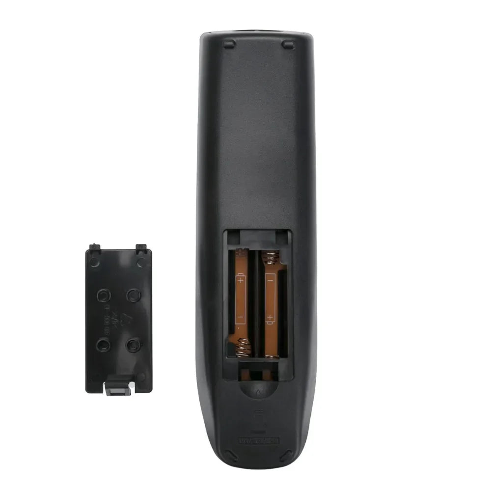 Black plastic remote control fit for samsung home theater ht-d330k ht-d355k ht-d353hk with batteries and cover back view