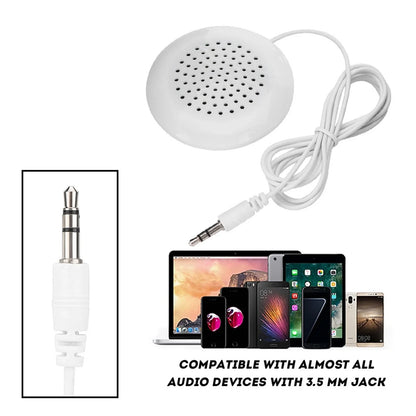 White diy pillow speaker mini stereo speaker with 3.5mm audio jack for mp3 phone portable use