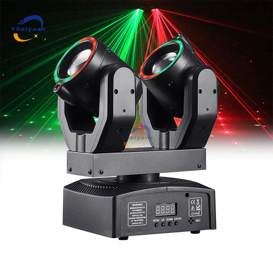 Black double head moving laser light with aperture remote control and digital display for birthday party effect use