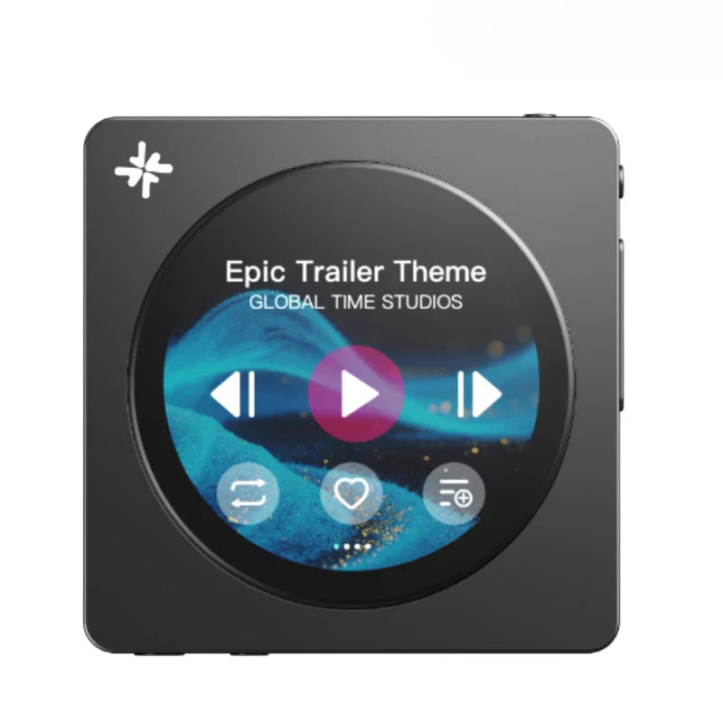 Black fiio snowsky disc portable music player with circular touchscreen 2tb expansion dual dac aluminum alloy body