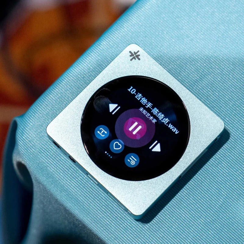 Silver fiio snowsky disc portable audio player with circular touchscreen 2tb expansion dual dac aluminum alloy Bluetooth 5.4