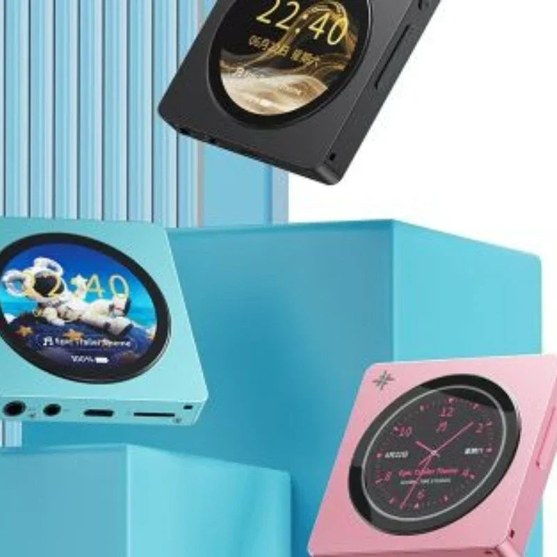 Black rectangular digital clock with circular touchscreen 2tb featuring fiio snowsky disc expansion dual dac design