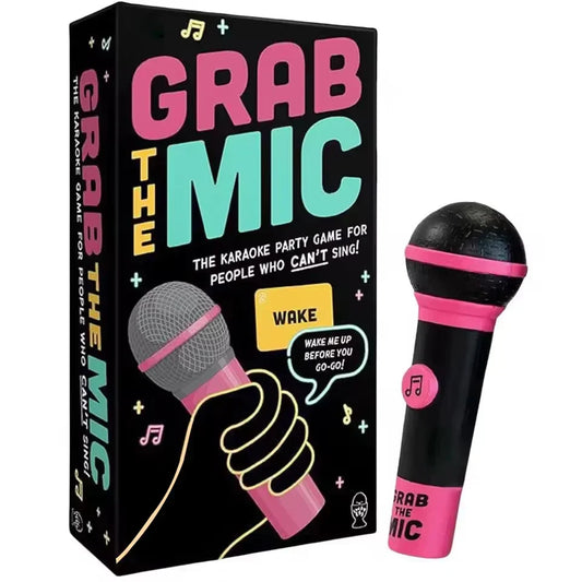 Pink and black microphone-shaped party game accessory for mike bad singer family gatherings games and party game music