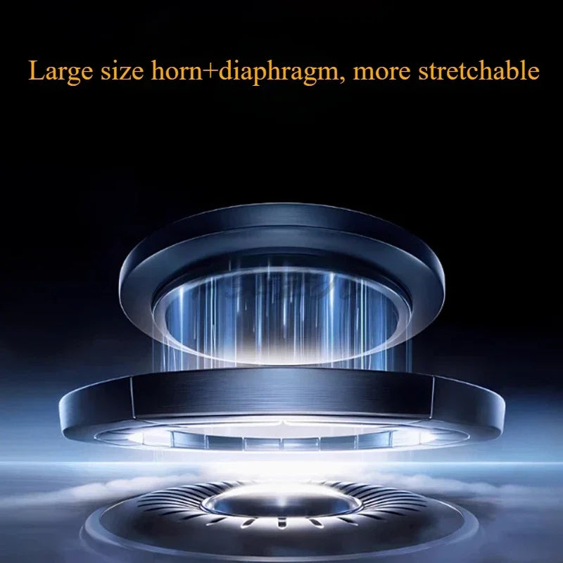 Black circular horn and diaphragm assembly with metallic finish for k20 bluetooth speaker live broadcast microphone karaoke large capacity
