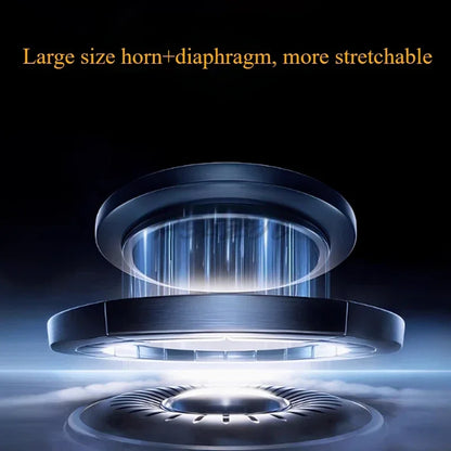 Black circular horn and diaphragm assembly with metallic finish for k20 bluetooth speaker live broadcast microphone karaoke large capacity