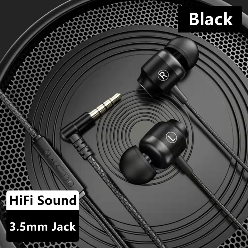 Black magnetic wired game headphone with braided cable aux type-c earphone hiif bass stereo for mobile and PC