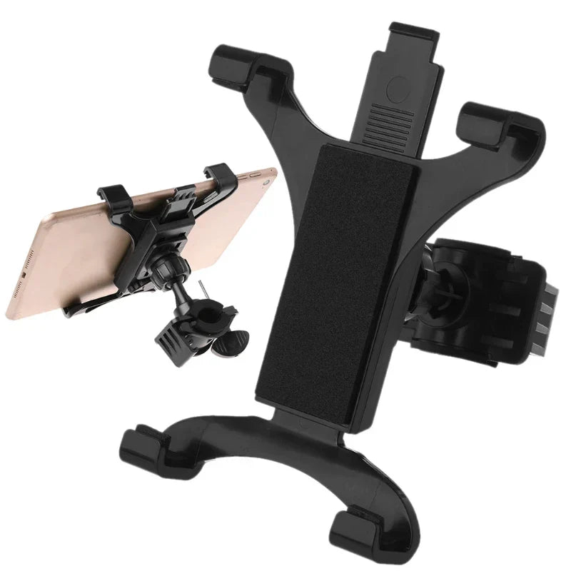 Black plastic music microphone stand holder with adjustable arm and clamp for 7 to 11inch tablet pad use