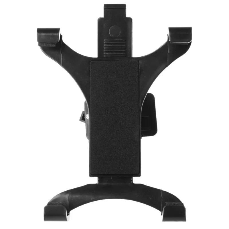 Black plastic music microphone stand holder with 360° rotation and wide base for 7 to 11inch tablet pad use