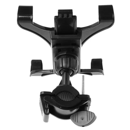 Black plastic music microphone stand holder mount with adjustable clamp and swivel stand bike gym handlebar mount
