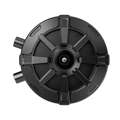 Black circular drone motor with matte finish and six radial arms for tesla coil bluetooth aux dual mode music box