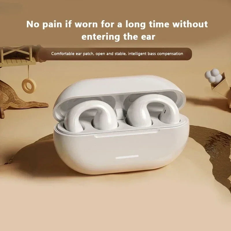 White new original t75 bone conduction headphones sports earphones with ergonomic design quality waterproof tws sound