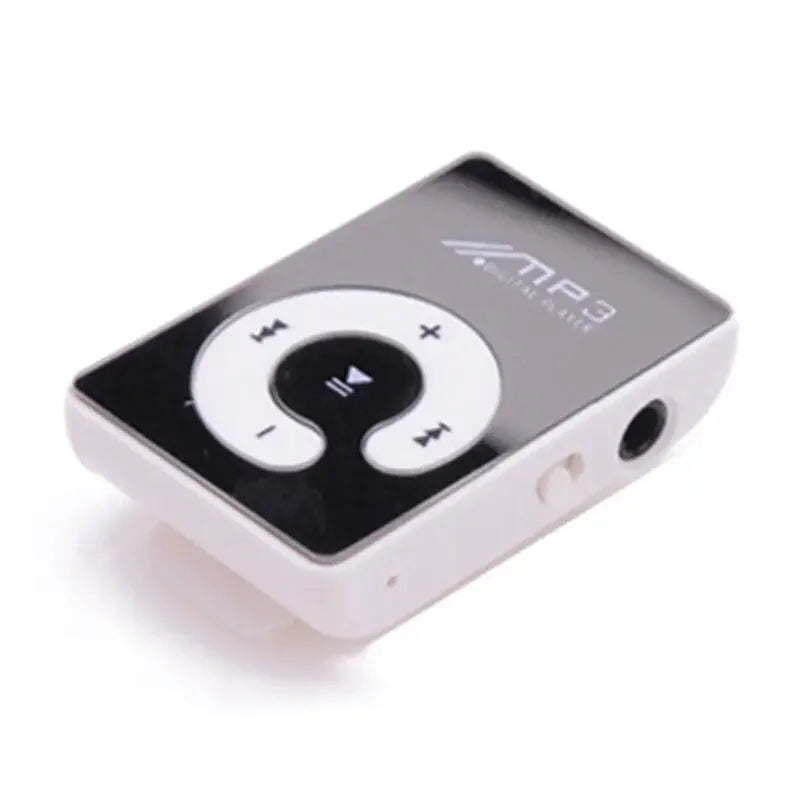 White and black portable mini clip usb mp3 player with circular control pad fashion hifi mp3 for outdoor sports