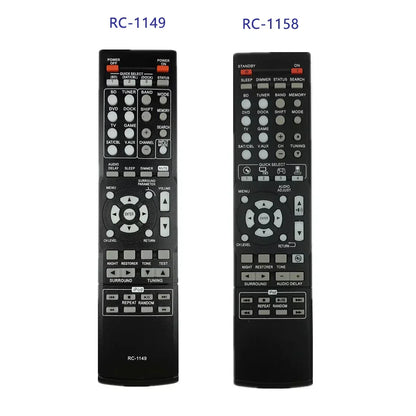 Black rc-1149 and rc-1158 remote controls with silver buttons for denon avr-390 xv-5809 avr-1311 avr-1312 dht-1312b av receivers