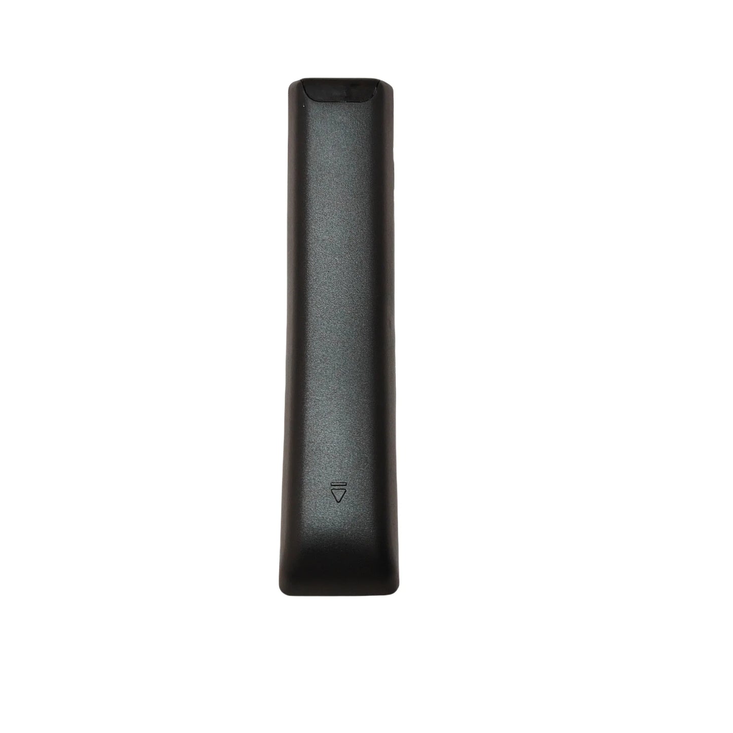 Black plastic remote control with matte finish and subtle texture for reputable brand dtirszxy home theater soundbar support app
