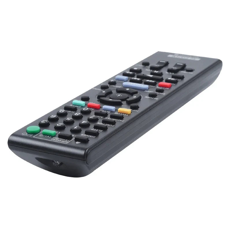 Black plastic remote control with colorful buttons for sony hbd-e970w hbd-f500 bdv-ef200 and hbd-e370 systems