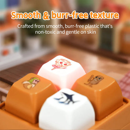 Colorful cartoon-themed keyboard keycaps made of smooth non-toxic plastic for anime peripheral decor and tralala tungtungtung wooden keychain pendant