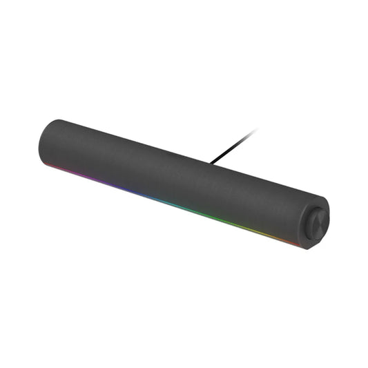 Black cylindrical rgb led light bar with matte finish and power cord for new xiaomi redmi speaker enhancing sound field effects