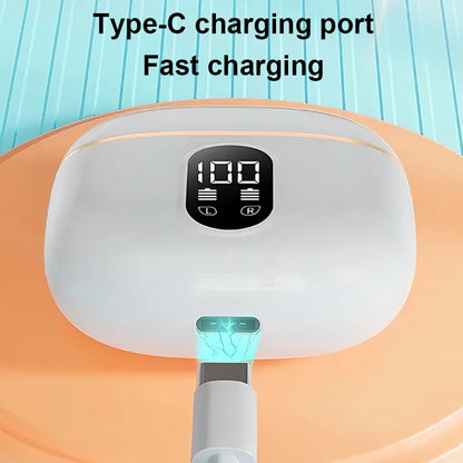 White newest bluetooth earphone pro4-plus wireless headphone hifi charging case with digital display and type-c port