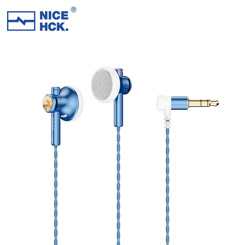 Blue nicehck eb2s pro wired earphone with 15.4mm lcp diaphragm and 3.5mm plug for hi fi music and mic use