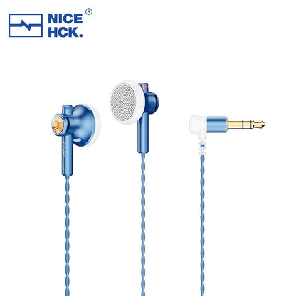 Blue nicehck eb2s pro wired earphone with 15.4mm lcp diaphragm and 3.5mm plug for hi fi music and mic use