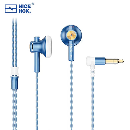 Blue nicehck eb2s pro iem wired earphone with 15.4mm 4mm lcp diaphragm for dynamic music vocal experience