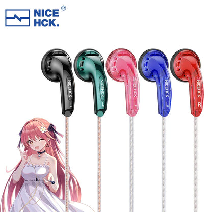 Five colorful nicehck yd30 wired earbuds with dynamic hd microphone for gaming meeting vido and clear audio quality