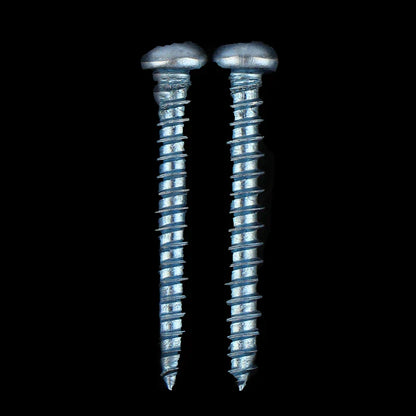 Two silver metal screws with rounded heads for nn77-m3 keys replacement kalimba thumb piano bridge set parts kit