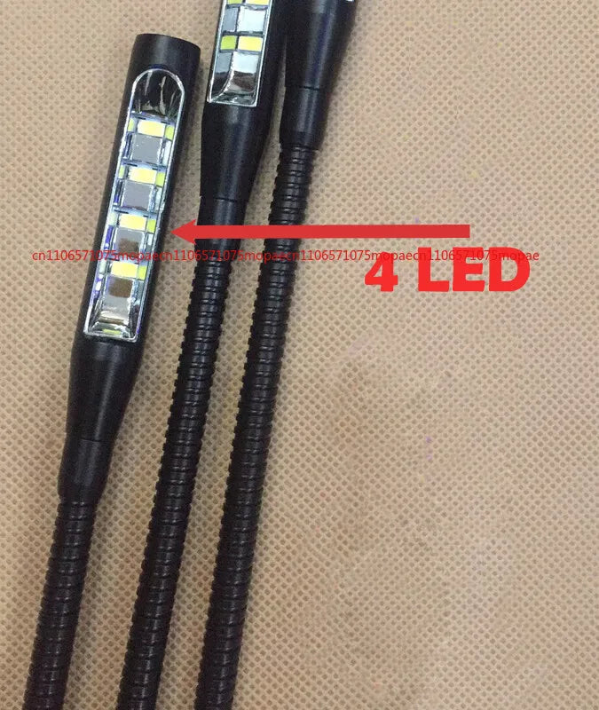 Black flexible led inspection lamp xlr 4pin with four bright white leds for beringer x32 flexible gooseneck use