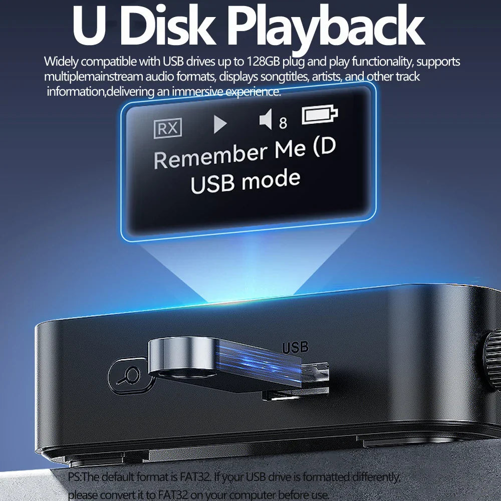 Black usb flash drive with metallic silver cap and blue led lighting for aux optical wireless 5mm aux optical use