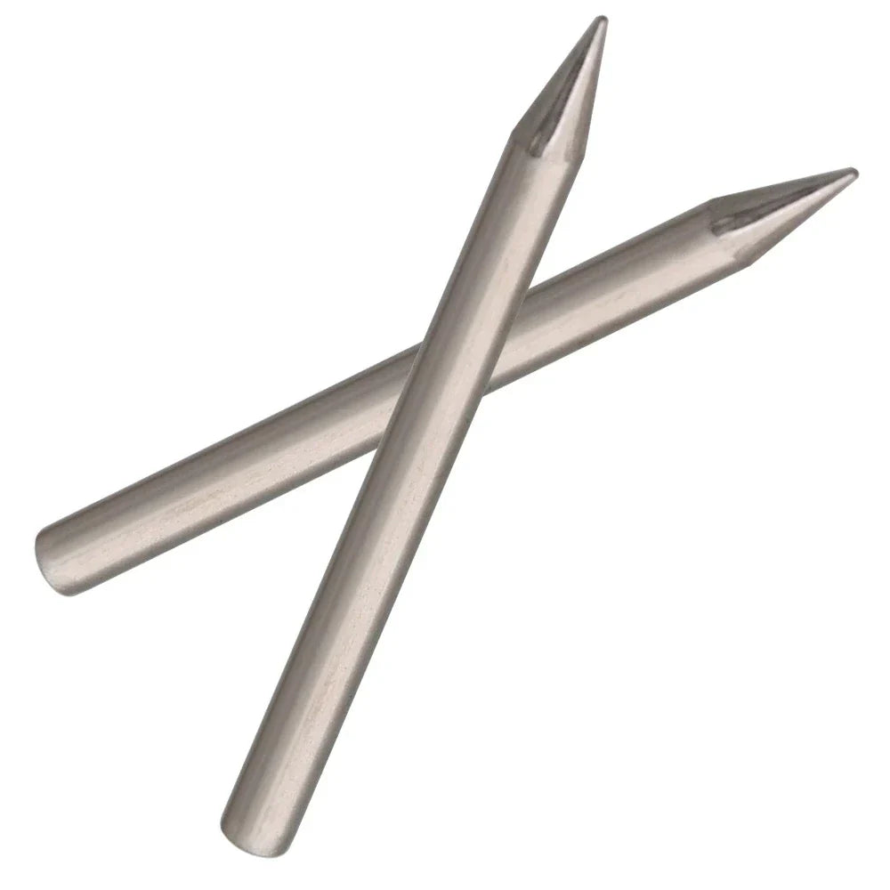 One set of silver stainless steel piano repair action center pins replacement with slender polished pointed tips