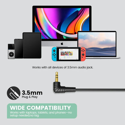 Black 3.5mm right-angle audio cable for OneOdio SuperEQ Y101 Hifi studio DJ headphone monitor music headset with mic